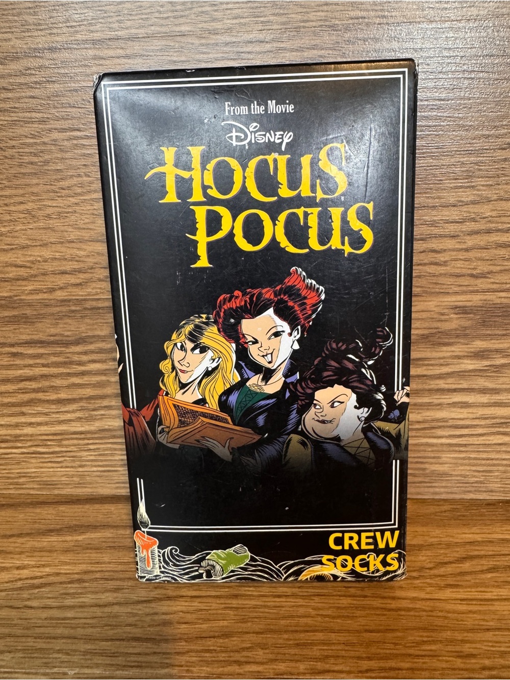 Hocus Pocus Socks Gift Set 2 Pair Crew Size 9-11 Novelty VHS Box Unopened